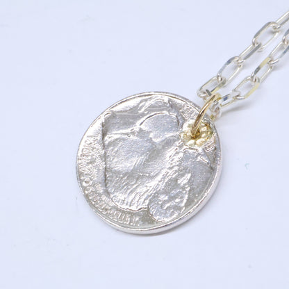 GIGI ジジ 【美品】925 K18 Artemis Native Coin Necklace コイン ネックレス