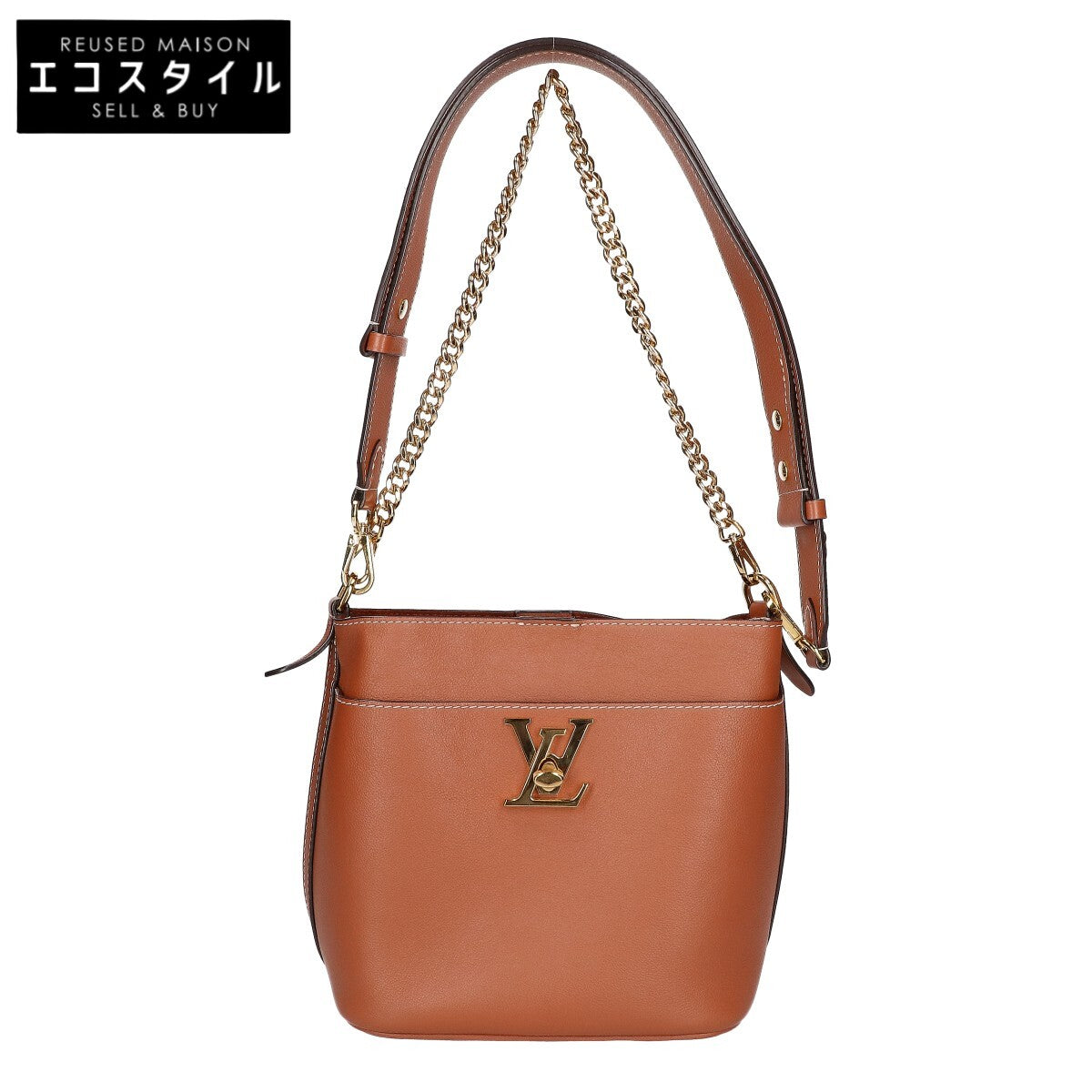 LOUIS VUITTON ルイヴィトン M24165 カーフレザー ロック＆ウォーク 2WAYバケットチェーンバッグ ショルダーバッグ