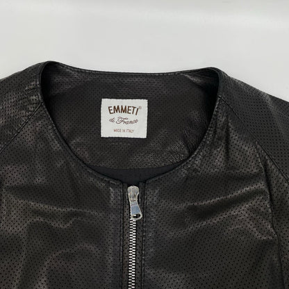 EMMETI エンメティー ブラック ANDREA ラムレザー ライダースジャケット ジャケット