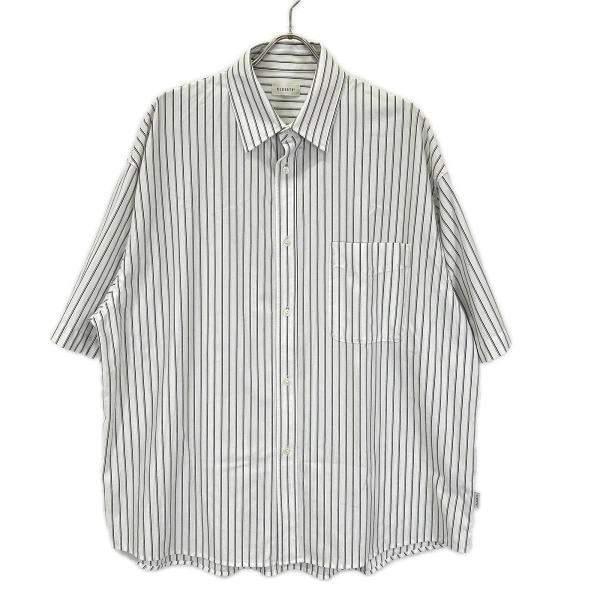 CLESSTE クレスト 26SS ホワイト THICK/THIN STRIPE 46G KNIT EVERYDAY S/S SHIRT トップス