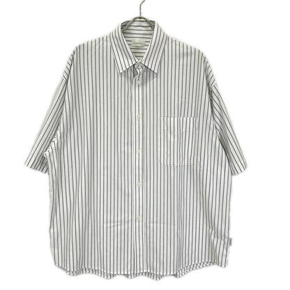 CLESSTE クレスト 26SS ホワイト THICK/THIN STRIPE 46G KNIT EVERYDAY S/S SHIRT トップス