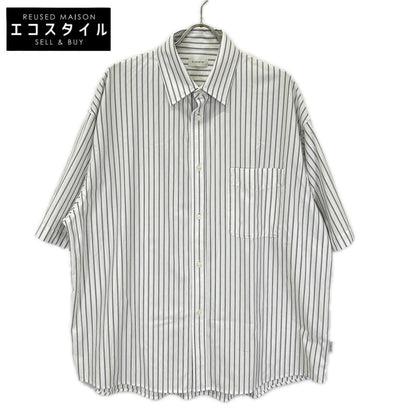 CLESSTE クレスト 26SS ホワイト THICK/THIN STRIPE 46G KNIT EVERYDAY S/S SHIRT トップス