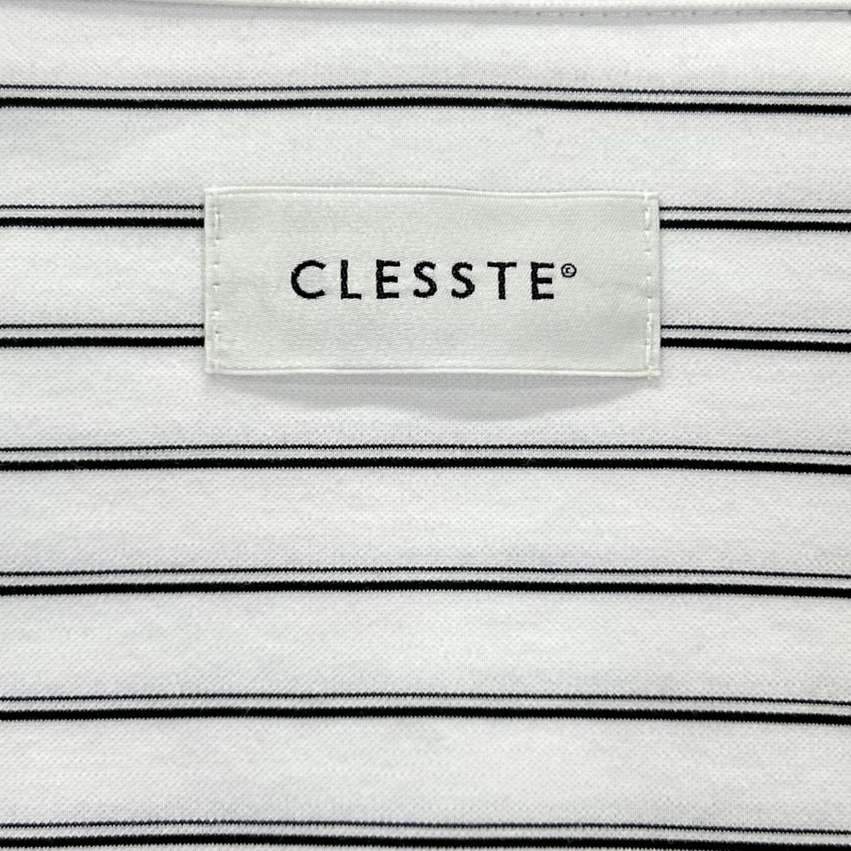 CLESSTE クレスト 26SS ホワイト THICK/THIN STRIPE 46G KNIT EVERYDAY S/S SHIRT トップス