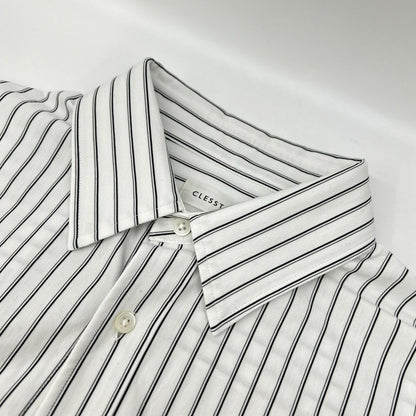 CLESSTE クレスト 26SS ホワイト THICK/THIN STRIPE 46G KNIT EVERYDAY S/S SHIRT トップス
