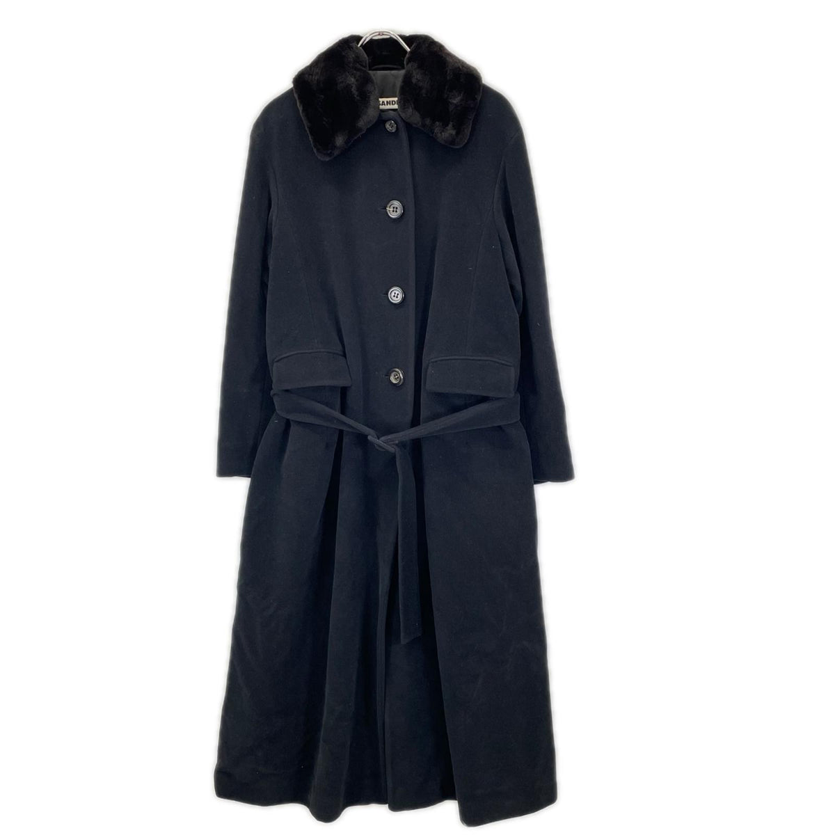 JILSANDER ジルサンダー OS342 ブラック ウールアンゴラ ステンカラーコート コート