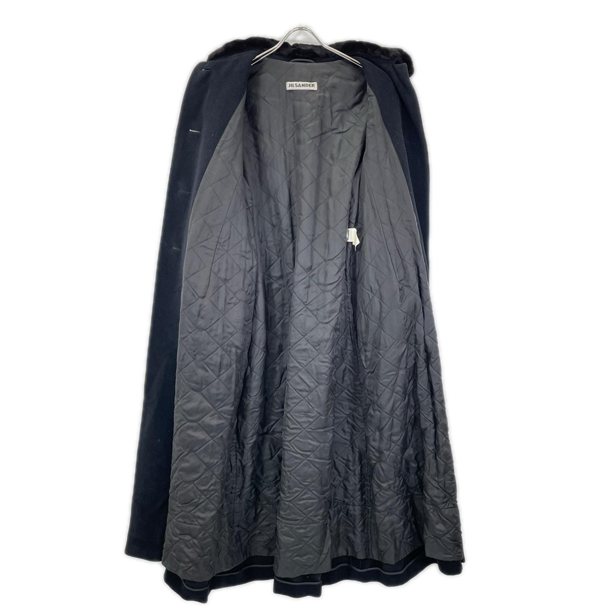 JILSANDER ジルサンダー OS342 ブラック ウールアンゴラ ステンカラーコート コート