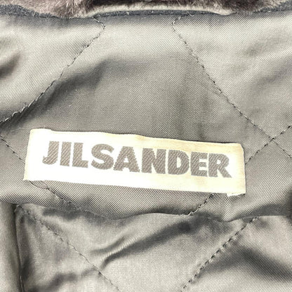 JILSANDER ジルサンダー OS342 ブラック ウールアンゴラ ステンカラーコート コート