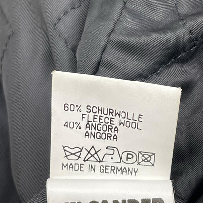 JILSANDER ジルサンダー OS342 ブラック ウールアンゴラ ステンカラーコート コート