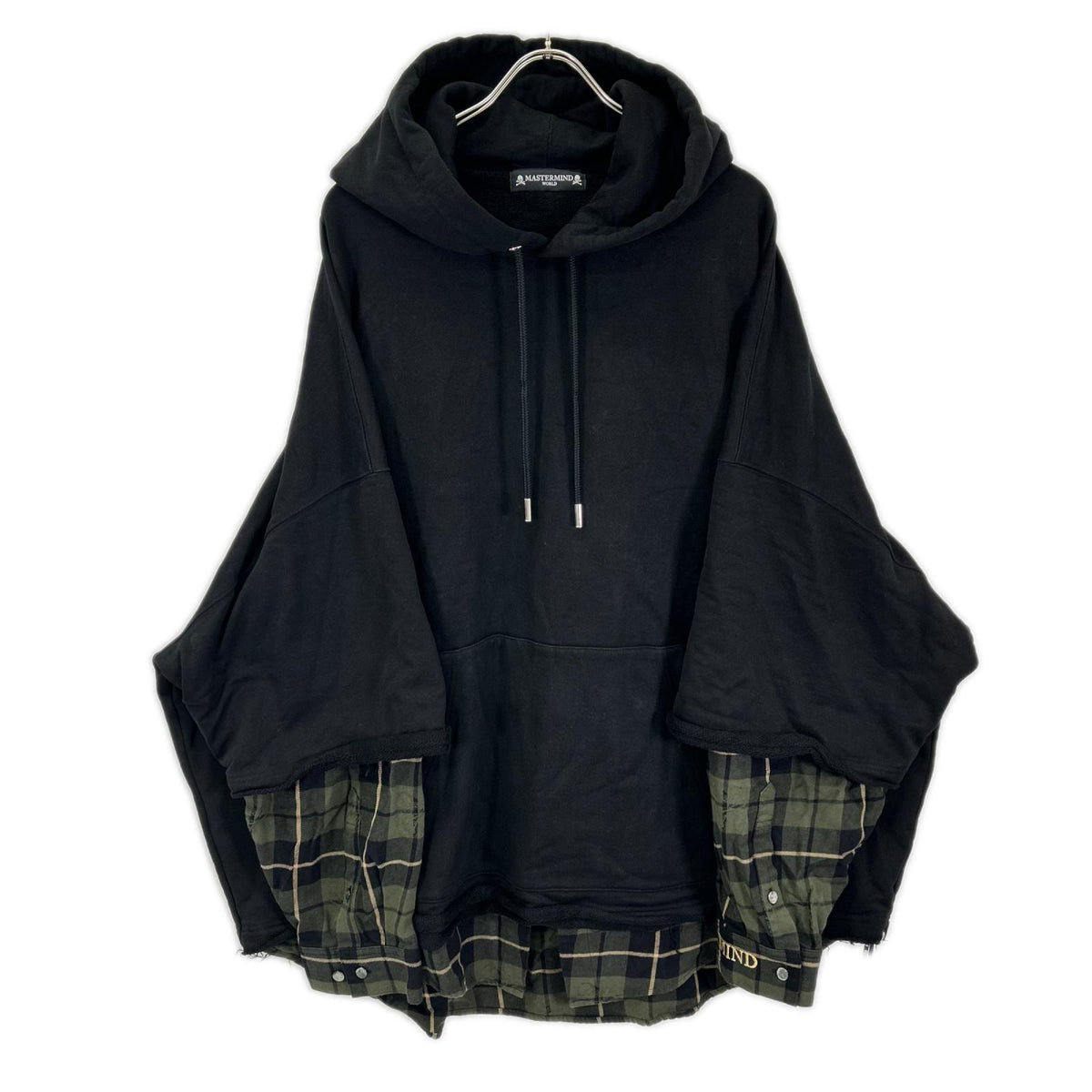 mastermind マスターマインド MW24S13-SW008 ブラック LAYERED HOODIE トップス