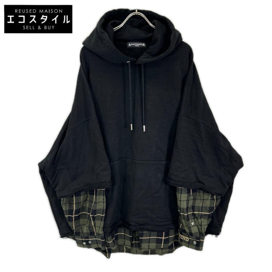 mastermind マスターマインド MW24S13-SW008 ブラック LAYERED HOODIE トップス