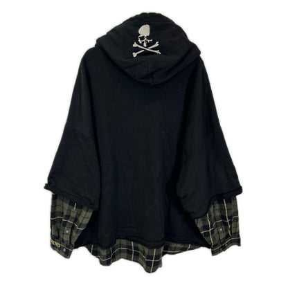 mastermind マスターマインド MW24S13-SW008 ブラック LAYERED HOODIE トップス