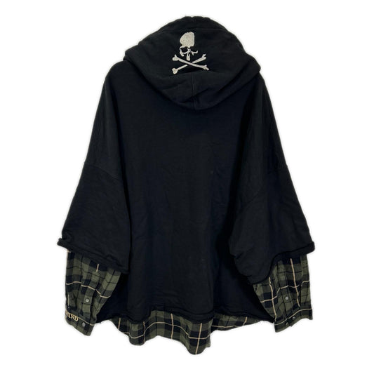 mastermind マスターマインド MW24S13-SW008 ブラック LAYERED HOODIE トップス
