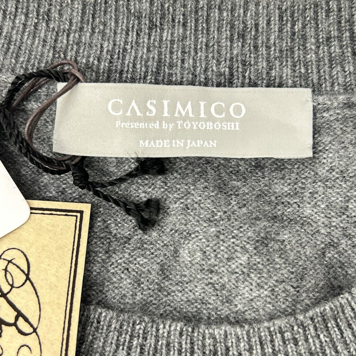 CASIMICO カシミコ CASI-2625 Nグレー カシミヤ クルーネック ニット セーター トップス