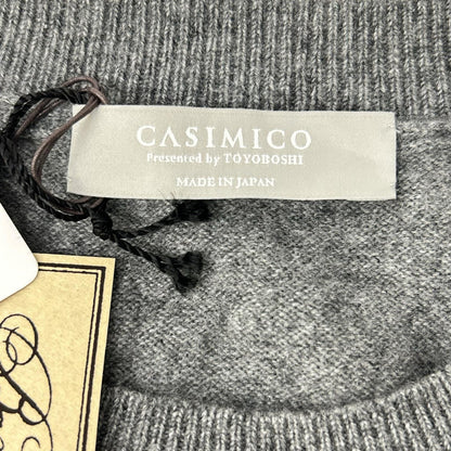CASIMICO カシミコ CASI-2625 Nグレー カシミヤ クルーネック ニット セーター トップス