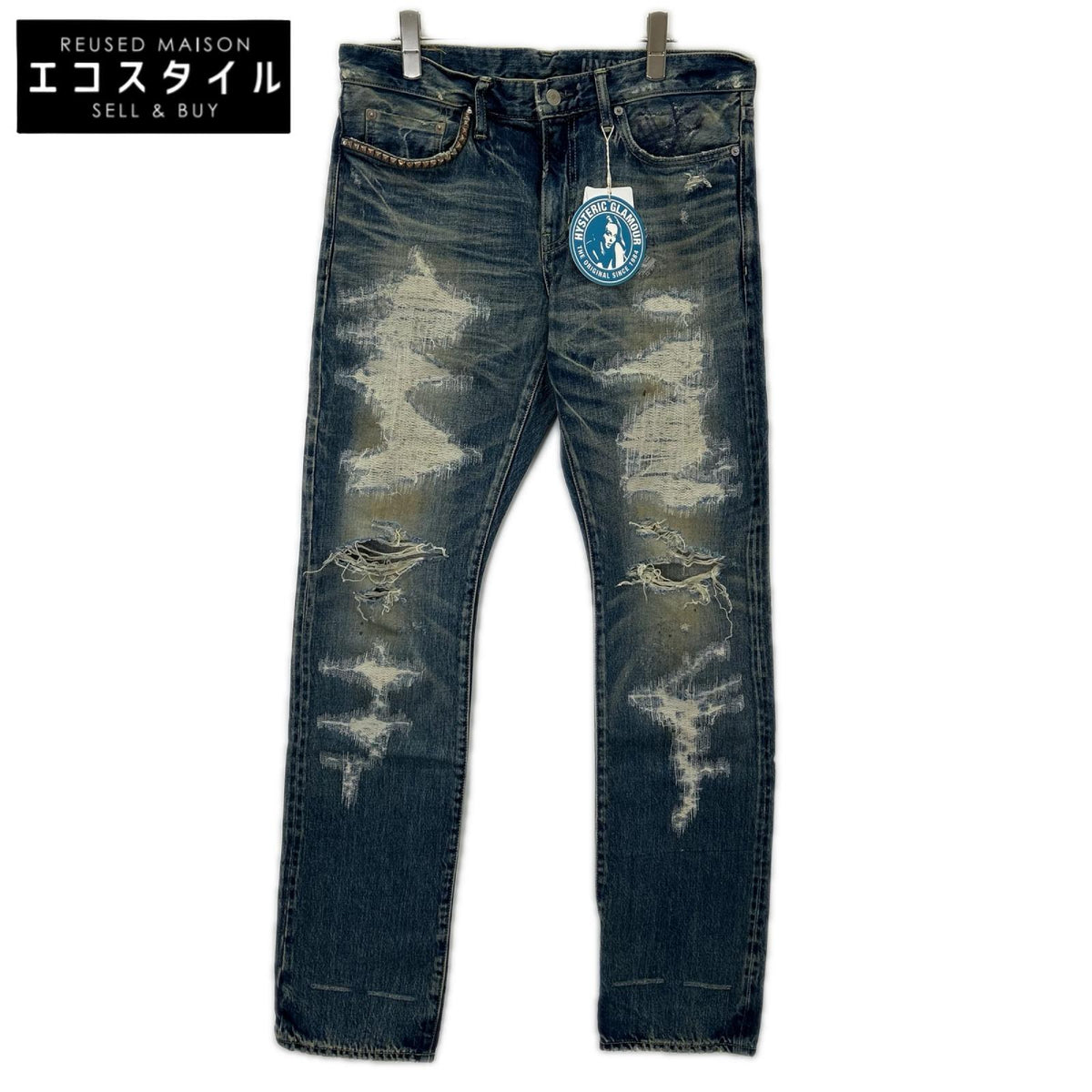 HYSTERIC GLAMOUR ヒステリックグラマー 02202AP09 スキャブリメイク スリムストレートデニムパンツ ボトムス