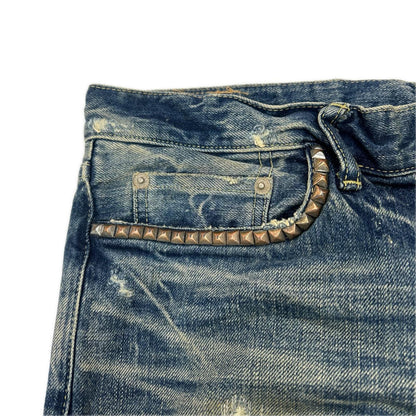 HYSTERIC GLAMOUR ヒステリックグラマー 02202AP09 スキャブリメイク スリムストレートデニムパンツ ボトムス