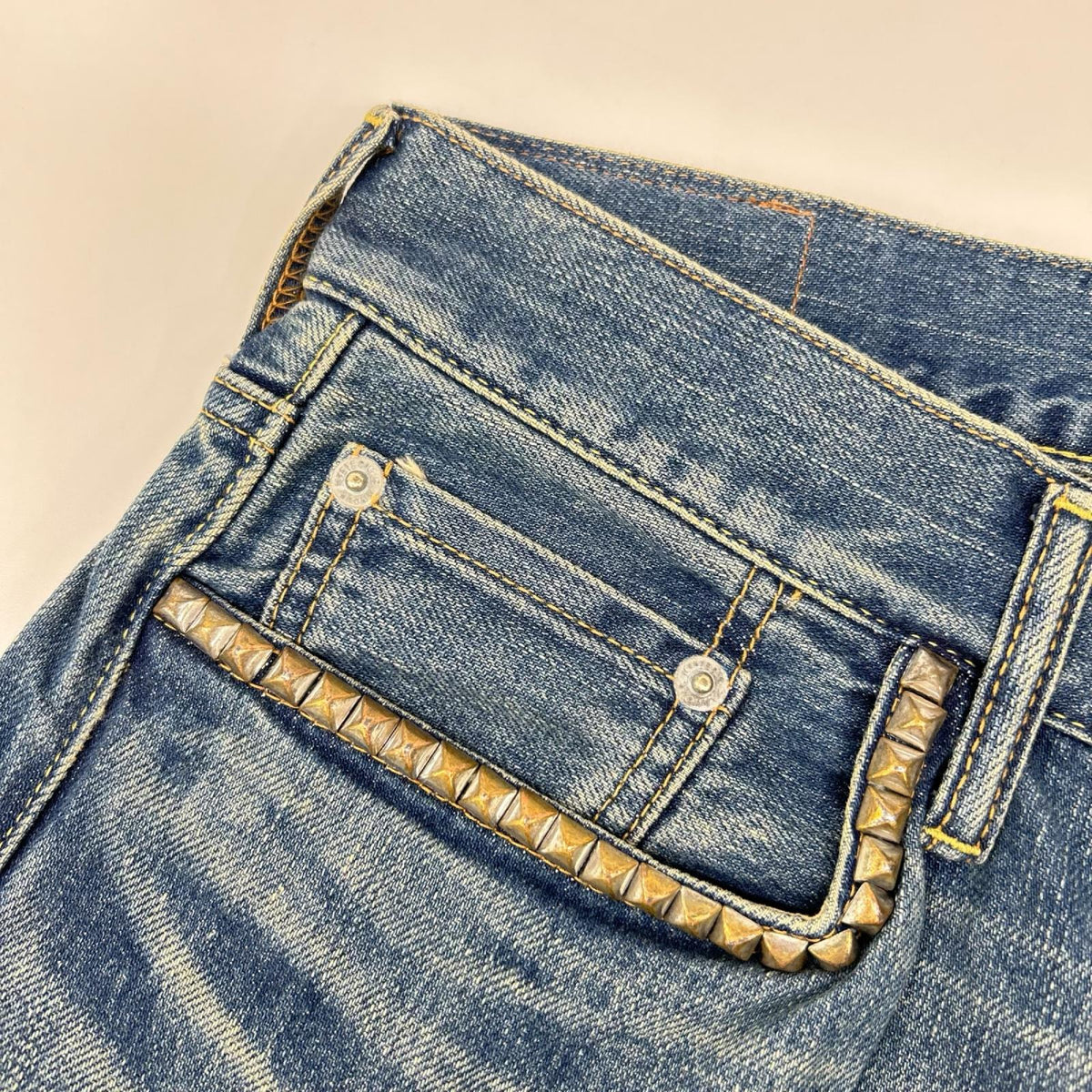 HYSTERIC GLAMOUR ヒステリックグラマー 02213AP20 ブルー VIXEN GIRL刺繍 スリムストレートデニムパンツ ボトムス