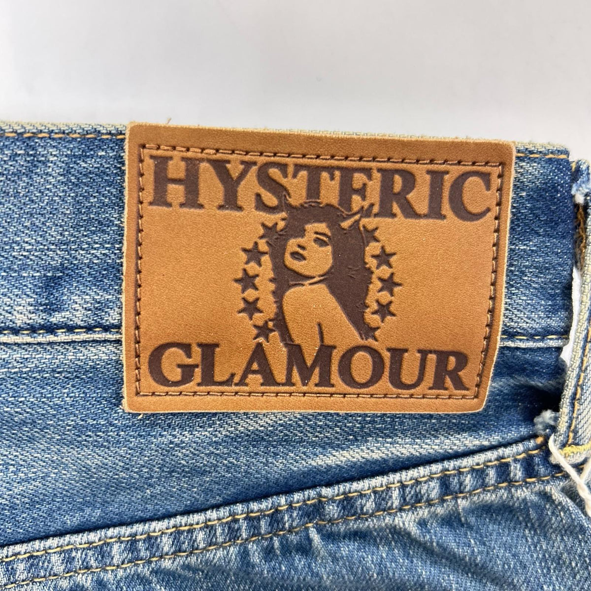 HYSTERIC GLAMOUR ヒステリックグラマー 02213AP20 ブルー VIXEN GIRL刺繍 スリムストレートデニムパンツ ボトムス