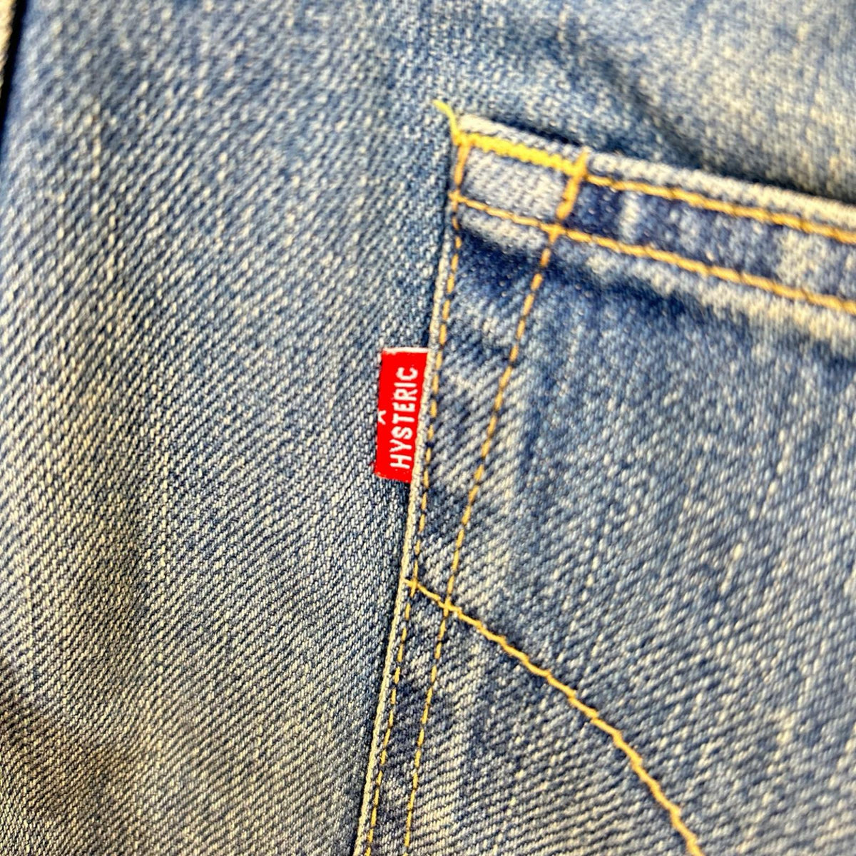 HYSTERIC GLAMOUR ヒステリックグラマー 02213AP20 ブルー VIXEN GIRL刺繍 スリムストレートデニムパンツ ボトムス
