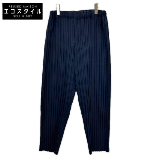 HOMME PLISSE ISSEY MIYAKE オムプリッセ イッセイミヤケ 24SS HP41FF251 ネイビー BOX PLEATS ENSEMBLE PANTS ボトムス