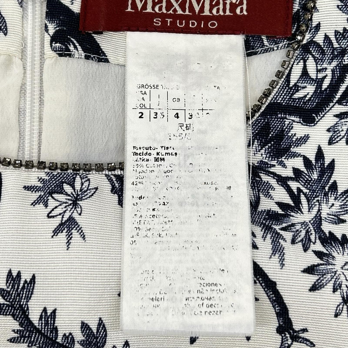 MAXMARA STUDIO マックスマーラスタジオ 622611146 トワルドジェイ 総柄 ノースリーブワンピース ワンピース