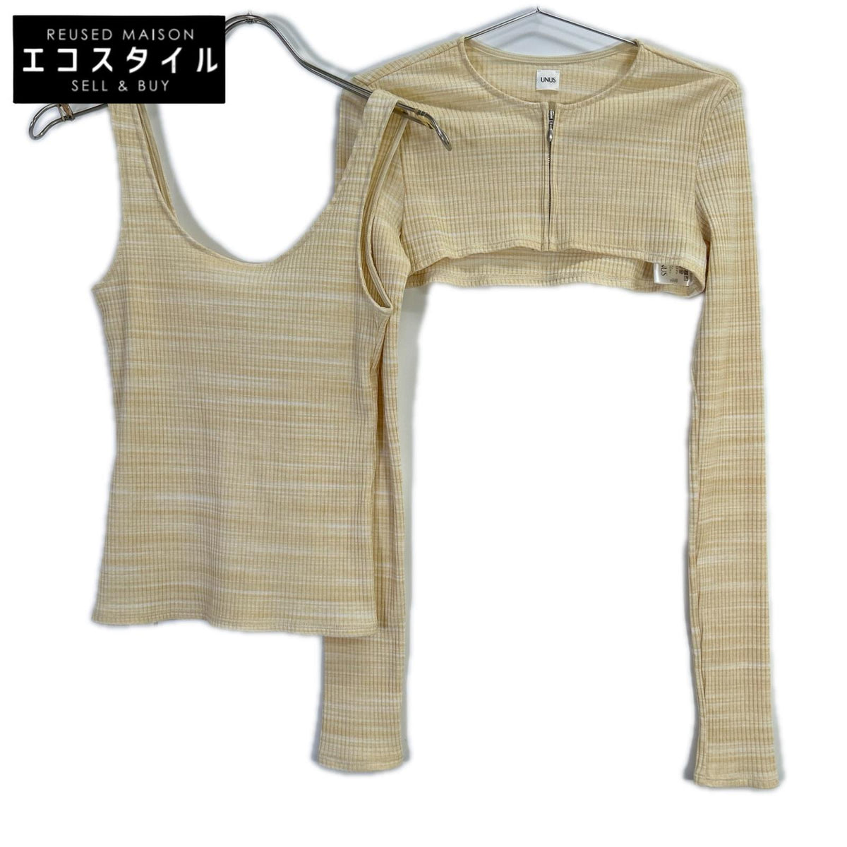 その他ブランド UNUS イエロー Layered Set Tops トップス