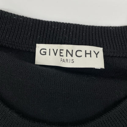 GIVENCHY ジバンシー BM90B1404X ブラック ロゴ刺繍 クルーネックニットトップス トップス