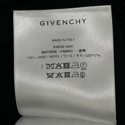 GIVENCHY ジバンシー BM90B1404X ブラック ロゴ刺繍 クルーネックニットトップス トップス