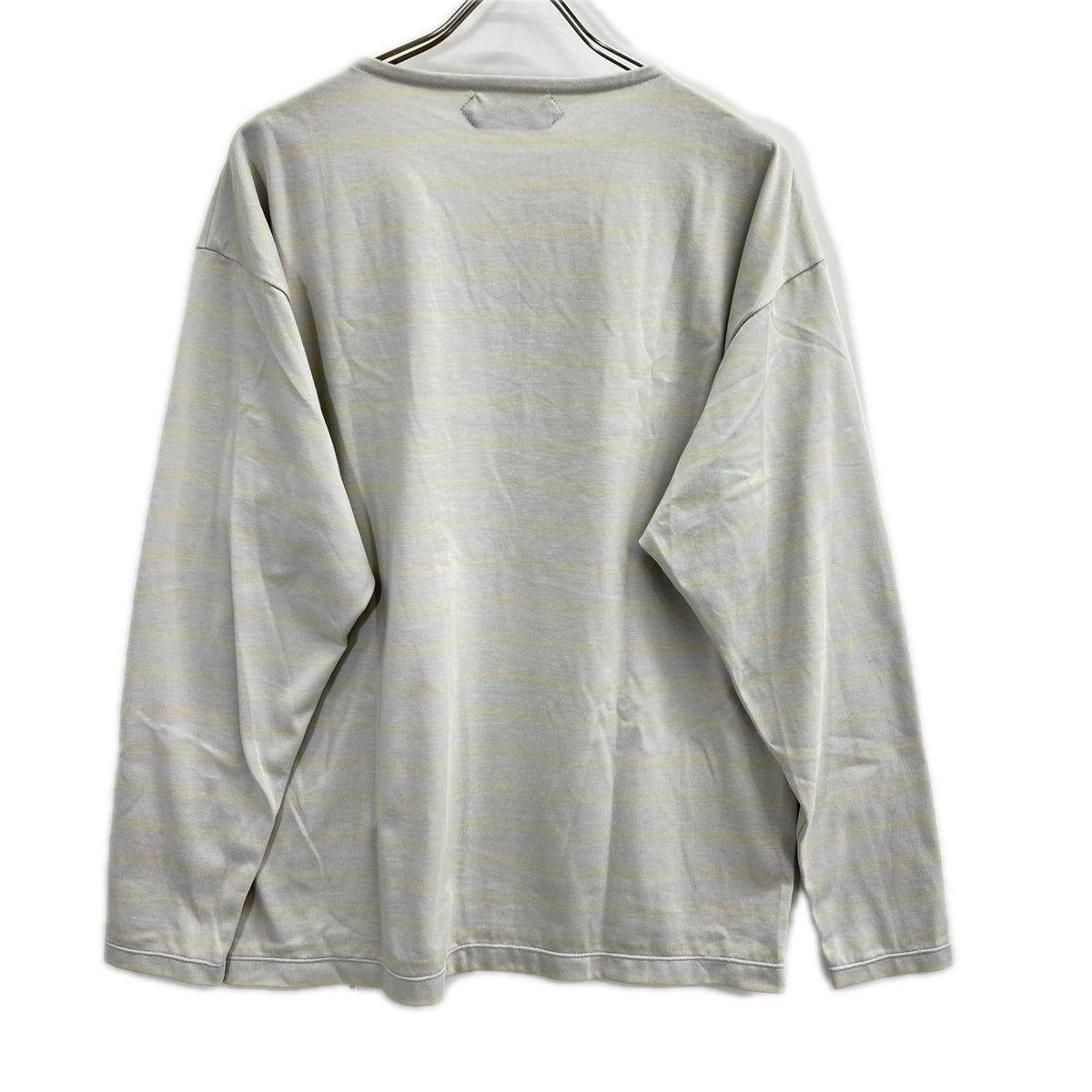AUBERGE オーベルジュ 26SS グレー×イエロー コットン COCOⅢ ボーダー 長袖カットソー トップス