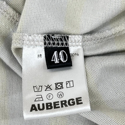 AUBERGE オーベルジュ 26SS グレー×イエロー コットン COCOⅢ ボーダー 長袖カットソー トップス