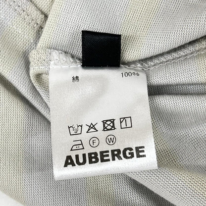 AUBERGE オーベルジュ 26SS グレー×イエロー コットン COCOⅢ ボーダー 長袖カットソー トップス