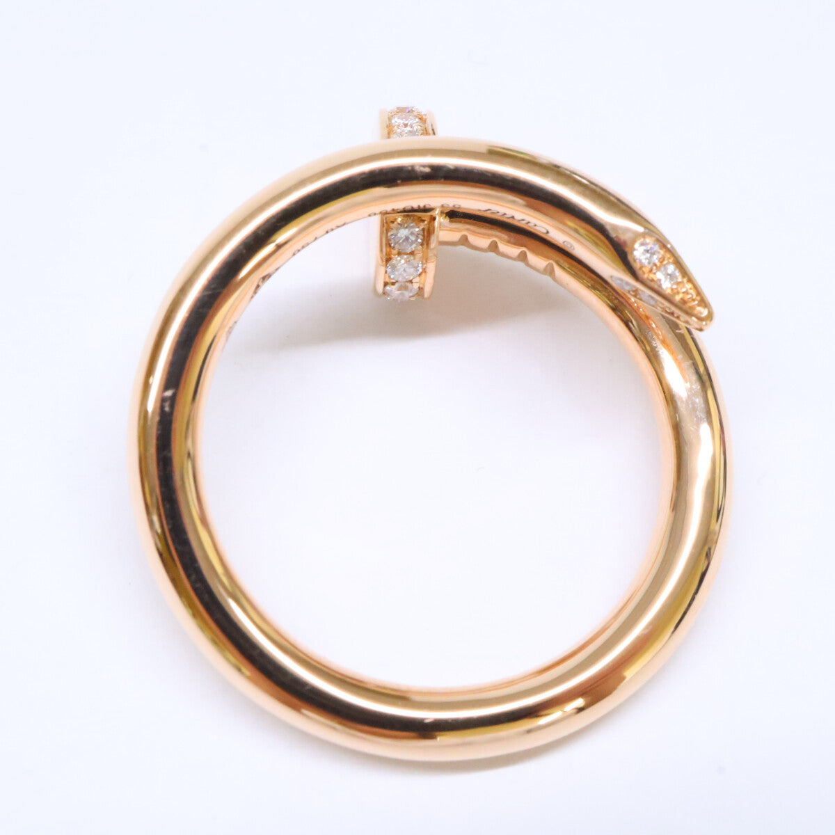 Cartier カルティエ 美品 750YG ダイヤモンド ジュストアンクル スモールモデル リング 指輪