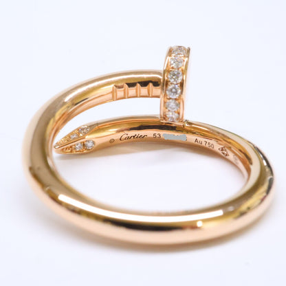 Cartier カルティエ 美品 750YG ダイヤモンド ジュストアンクル スモールモデル リング 指輪