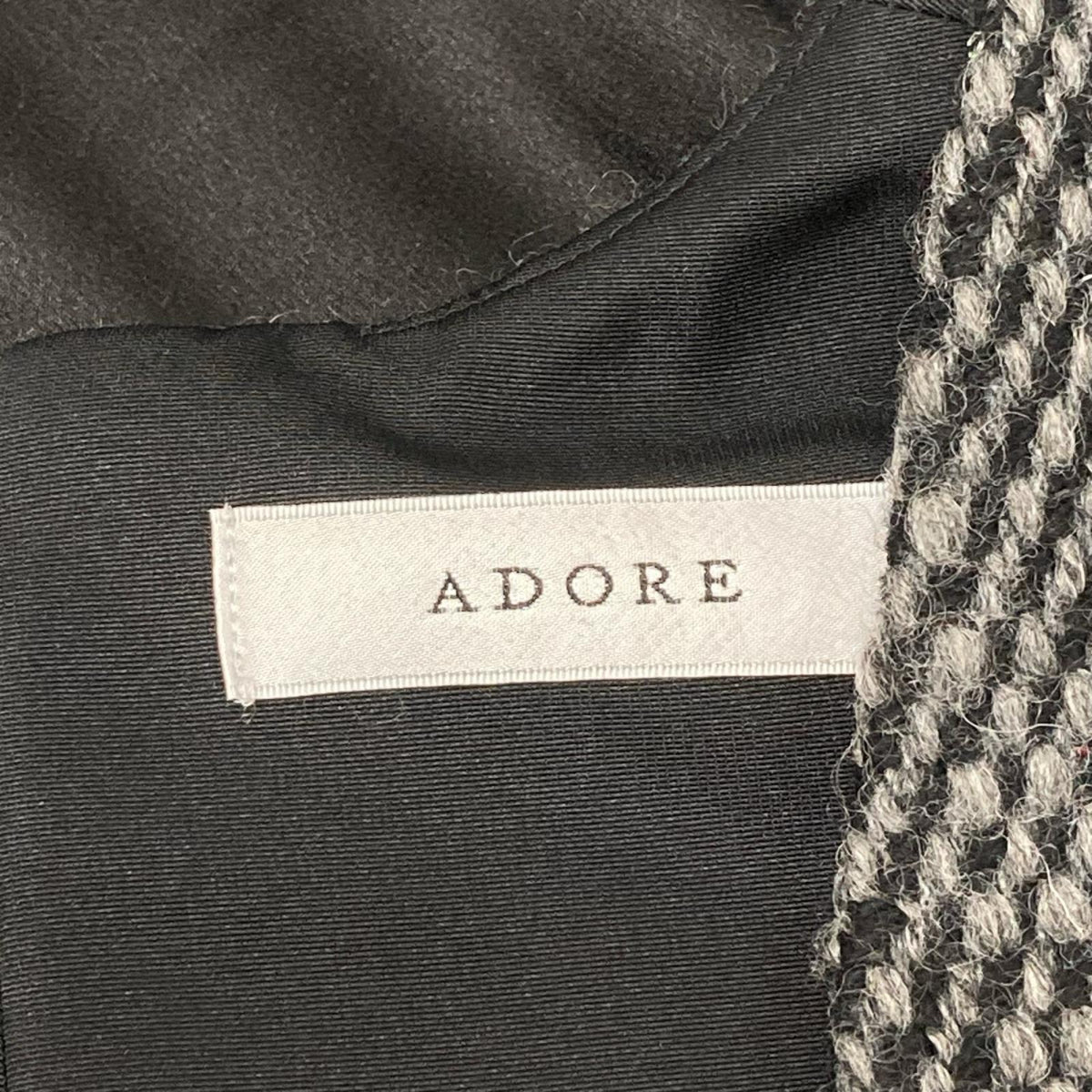 ADORE アドーア 531-4240104 24AW ブラック スパングルツイードワンピース ワンピース