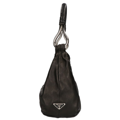 PRADA プラダ 美品 BR1743 ナッパレザー NAPPA PIEGHE ラムレザー ハンドバッグ ショルダーバッグ