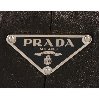 PRADA プラダ 美品 BR1743 ナッパレザー NAPPA PIEGHE ラムレザー ハンドバッグ ショルダーバッグ