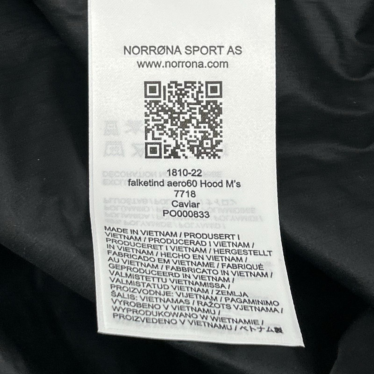 NORRONA ノローナ 1810-22 ブラック Falketind Aero60 Hood Men's ジャケット ジャケット