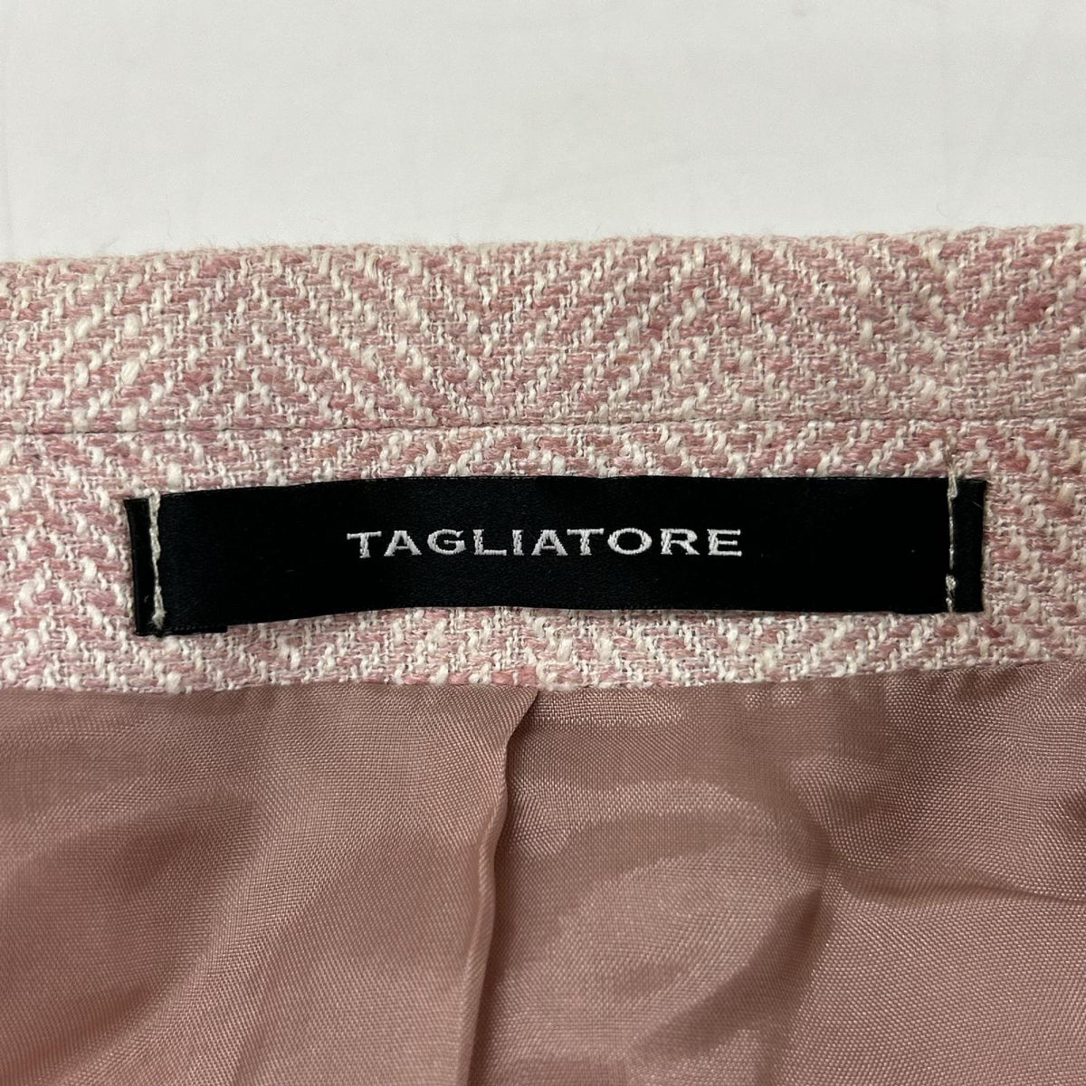 TAGLIATORE タリアトーレ 1SBM22K--PE ピンク シルクリネンコットン ヘリンボーン 2B ジャケット ジャケット