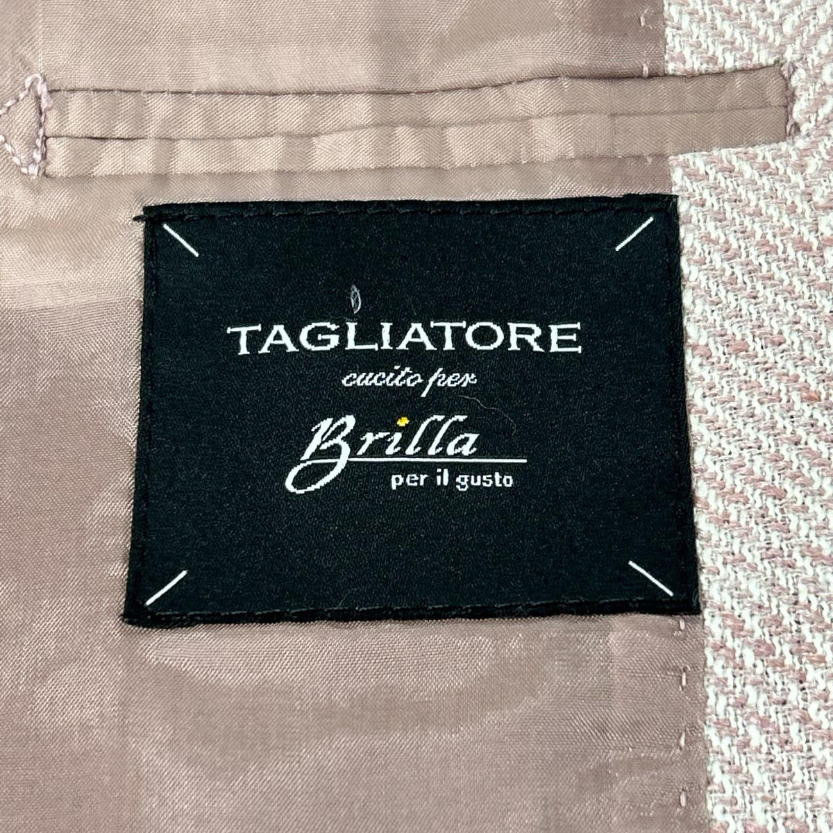 TAGLIATORE タリアトーレ 1SBM22K--PE ピンク シルクリネンコットン ヘリンボーン 2B ジャケット ジャケット