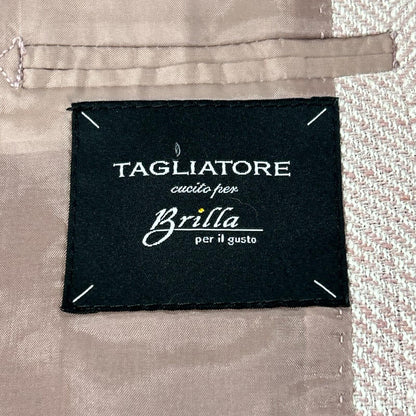 TAGLIATORE タリアトーレ 1SBM22K--PE ピンク シルクリネンコットン ヘリンボーン 2B ジャケット ジャケット