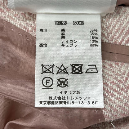 TAGLIATORE タリアトーレ 1SBM22K--PE ピンク シルクリネンコットン ヘリンボーン 2B ジャケット ジャケット