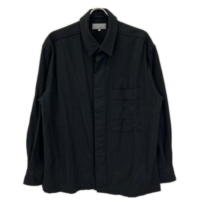 MargaretHowell マーガレットハウエル 579-5250420 ブラック ウールカシミヤ シャツジャケット ジャケット