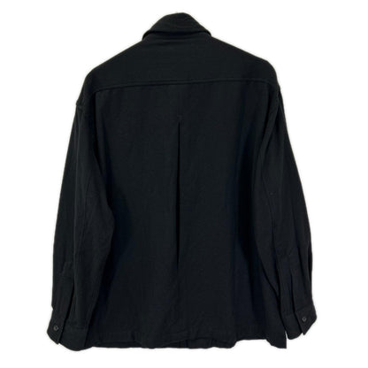 MargaretHowell マーガレットハウエル 579-5250420 ブラック ウールカシミヤ シャツジャケット ジャケット