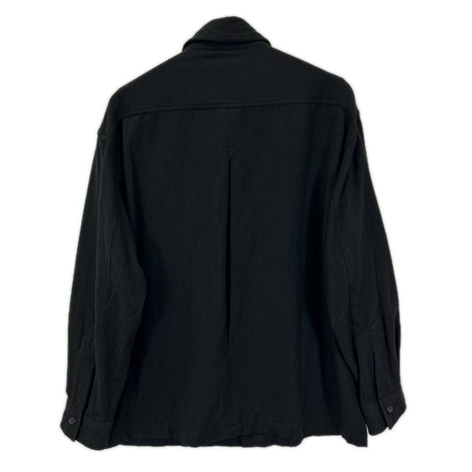 MargaretHowell マーガレットハウエル 579-5250420 ブラック ウールカシミヤ シャツジャケット ジャケット