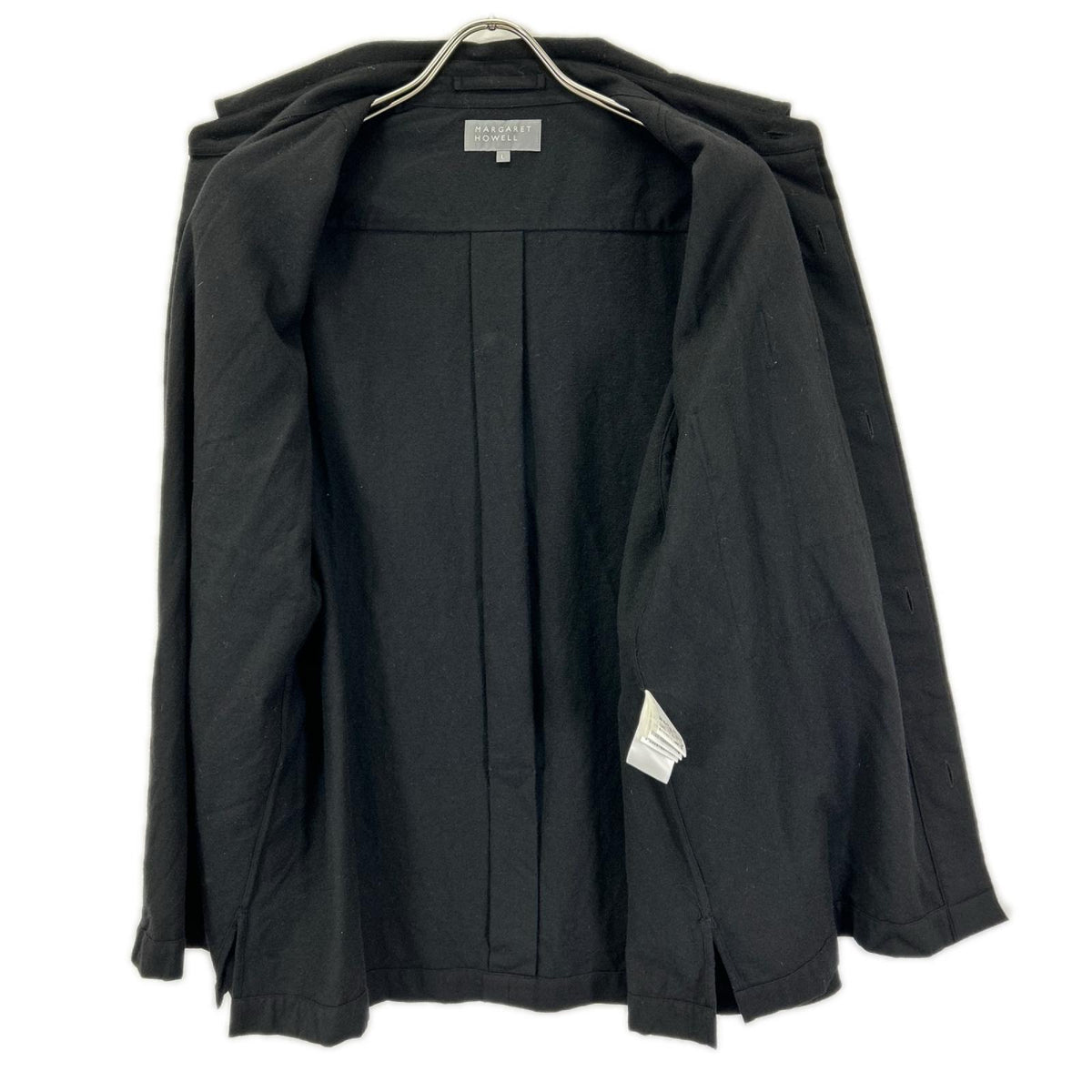 MargaretHowell マーガレットハウエル 579-5250420 ブラック ウールカシミヤ シャツジャケット ジャケット