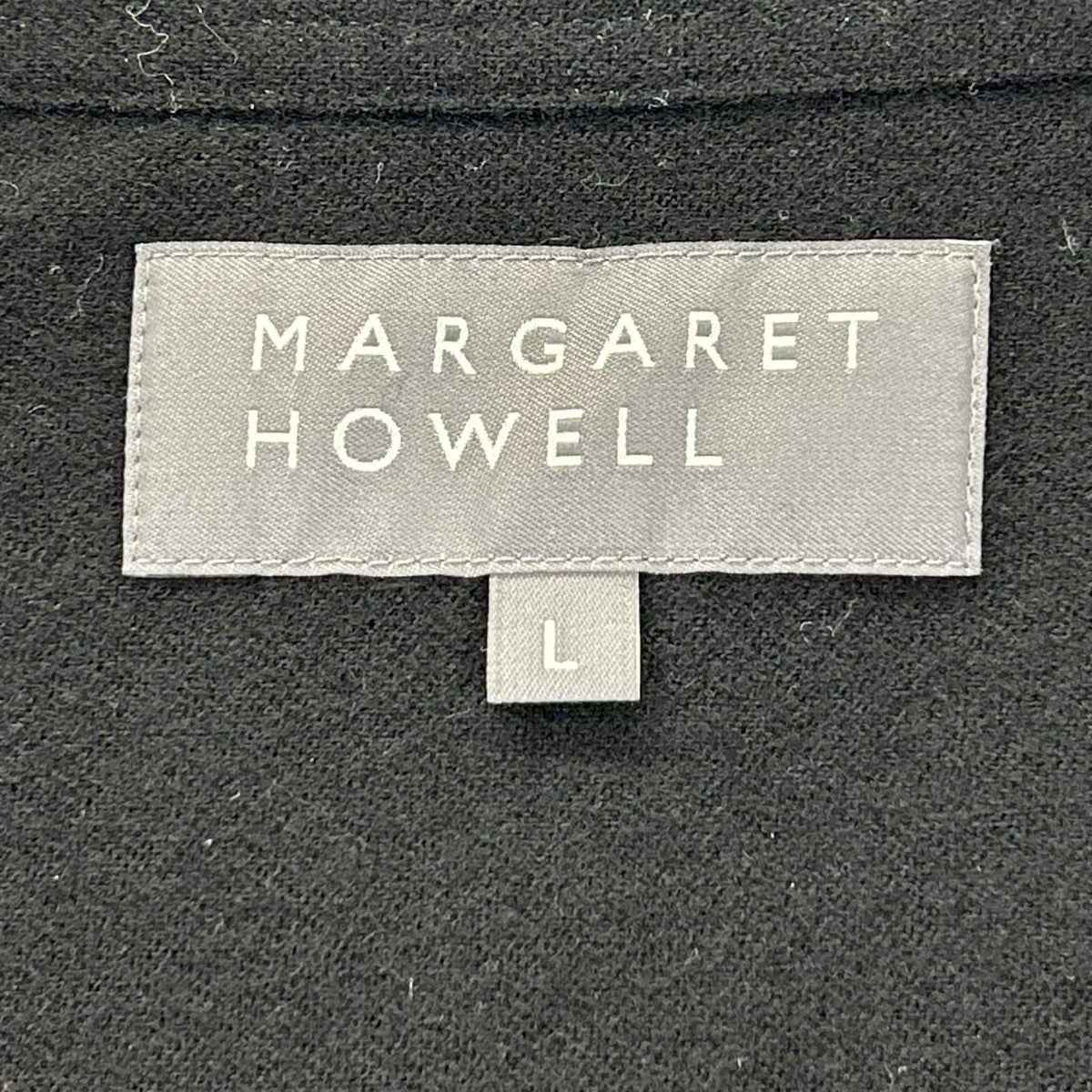 MargaretHowell マーガレットハウエル 579-5250420 ブラック ウールカシミヤ シャツジャケット ジャケット