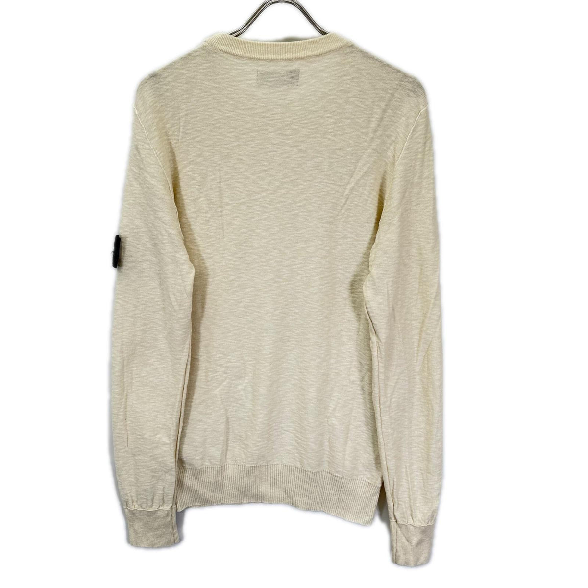 STONE ISLAND ストーンアイランド 7115576D1 アイボリー ロゴパッチ プルオーバー ニットセーター トップス