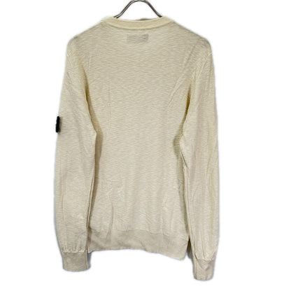 STONE ISLAND ストーンアイランド 7115576D1 アイボリー ロゴパッチ プルオーバー ニットセーター トップス