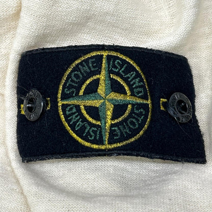 STONE ISLAND ストーンアイランド 7115576D1 アイボリー ロゴパッチ プルオーバー ニットセーター トップス