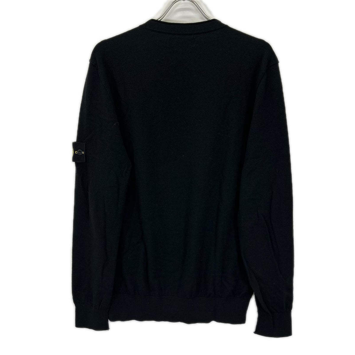 STONE ISLAND ストーンアイランド 7315511A1 ブラック クルーネック ウールニットセーター トップス